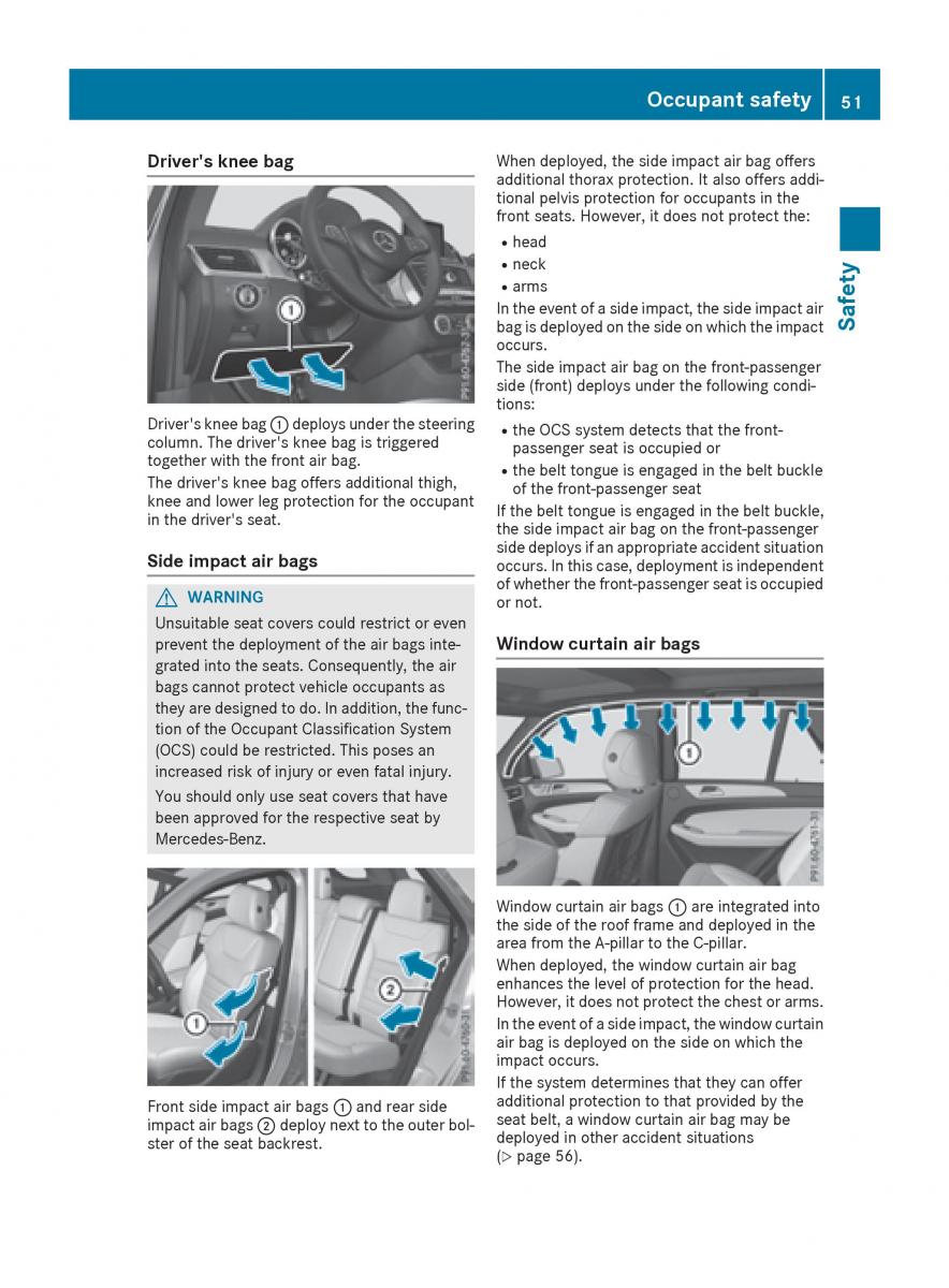 Mercedes Benz GLE Class owners manual / page 53