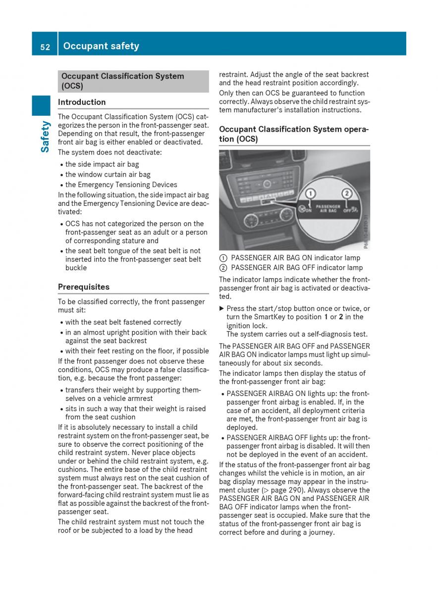 Mercedes Benz GLE Class owners manual / page 54