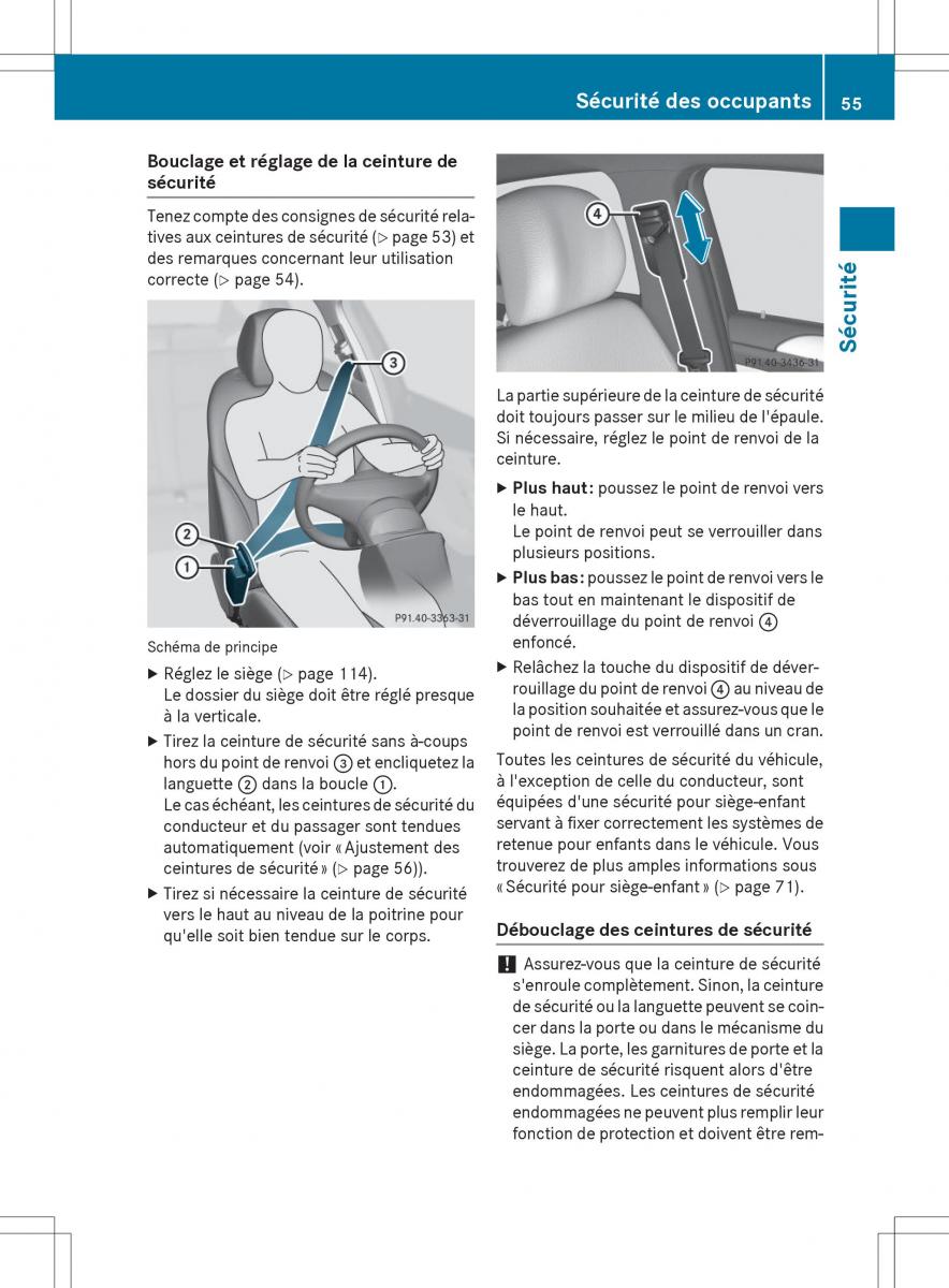 Mercedes Benz GLE Class manuel du proprietaire / page 57