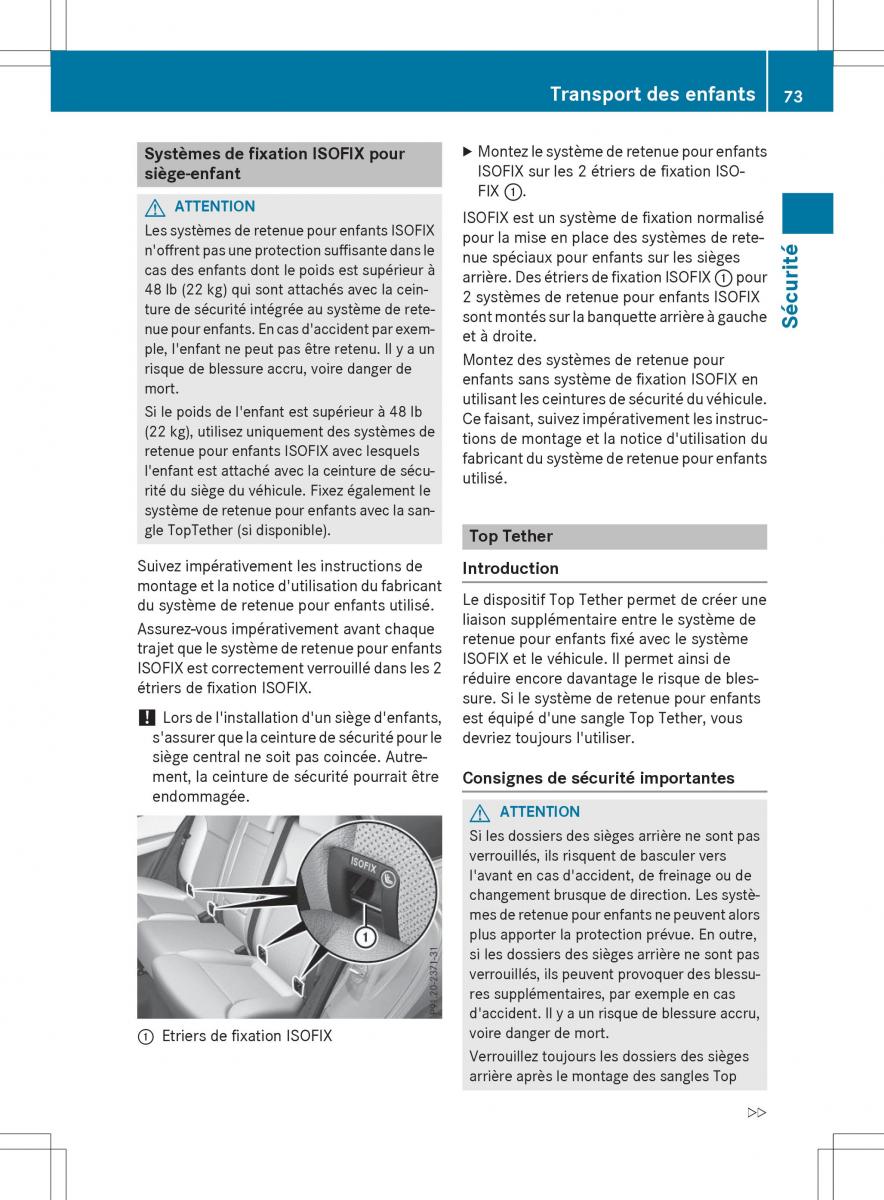 Mercedes Benz GLE Class manuel du proprietaire / page 75