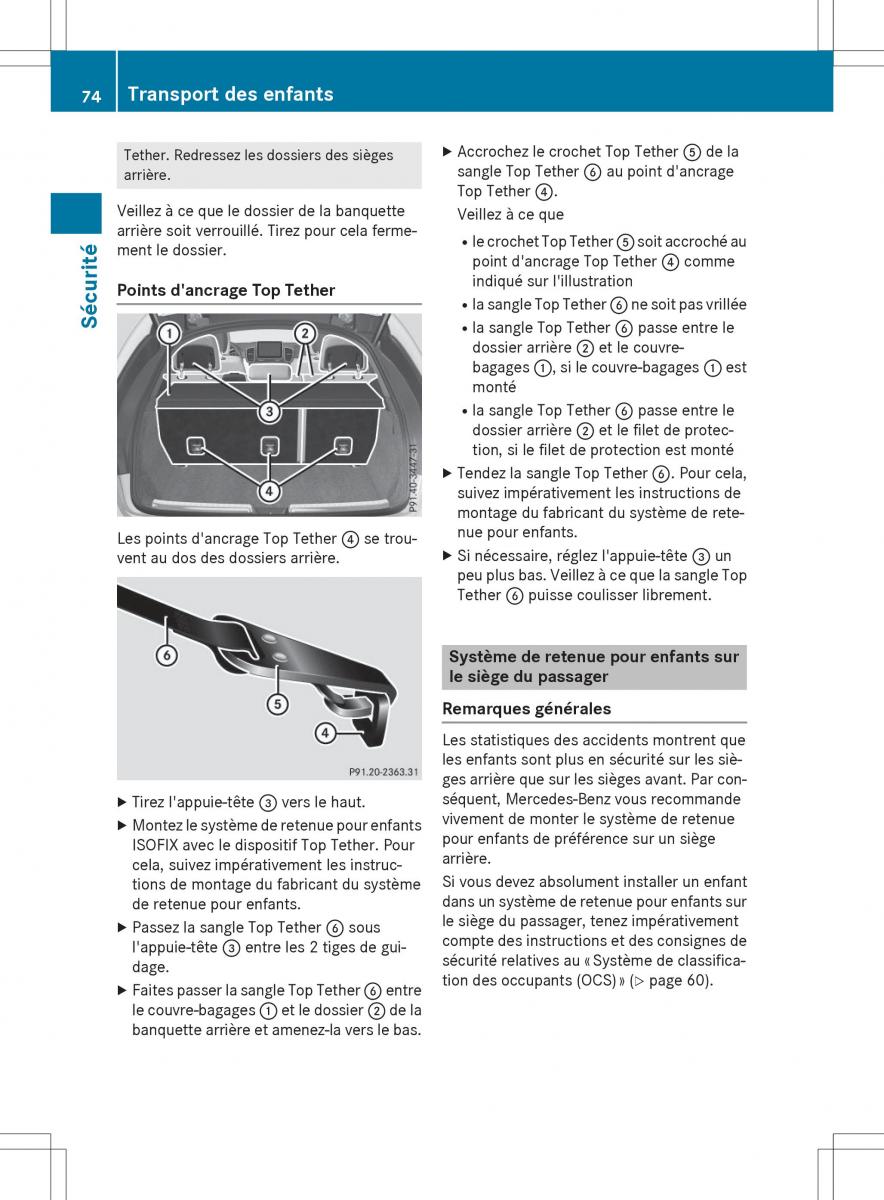 Mercedes Benz GLE Class manuel du proprietaire / page 76