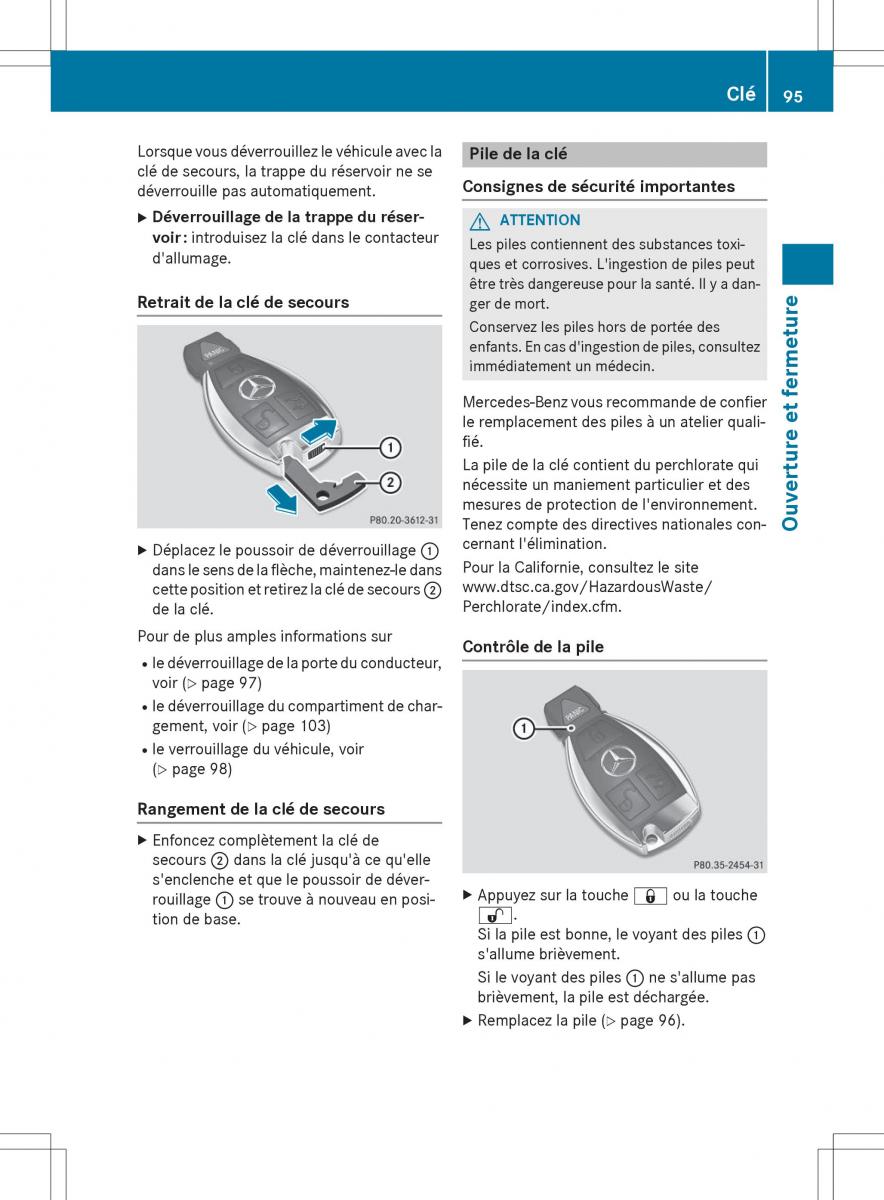 Mercedes Benz GLE Class manuel du proprietaire / page 97