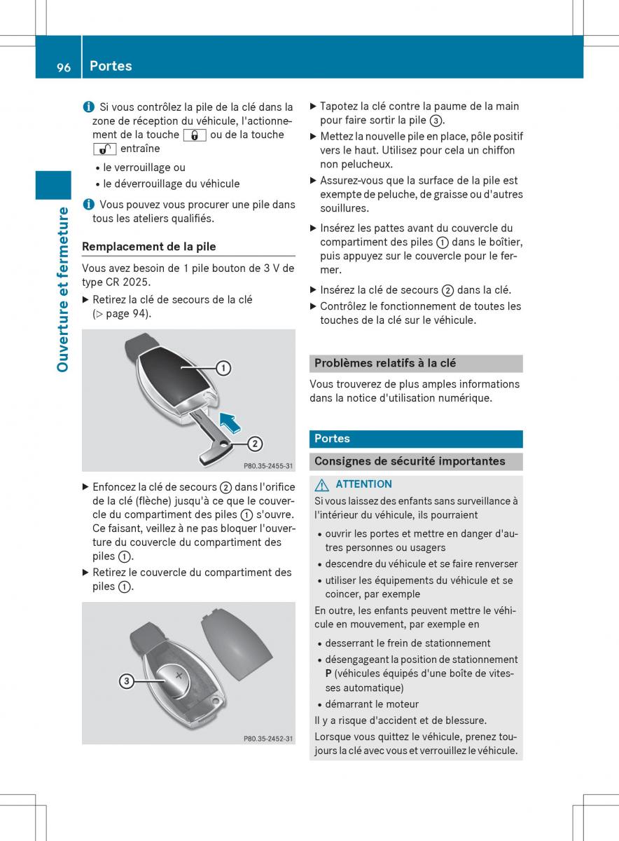 Mercedes Benz GLE Class manuel du proprietaire / page 98