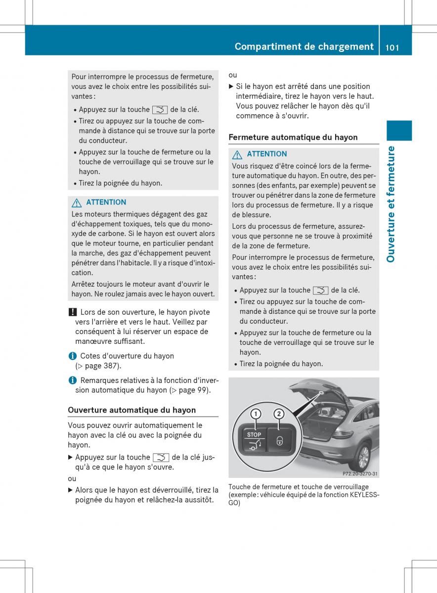 Mercedes Benz GLE Class manuel du proprietaire / page 103