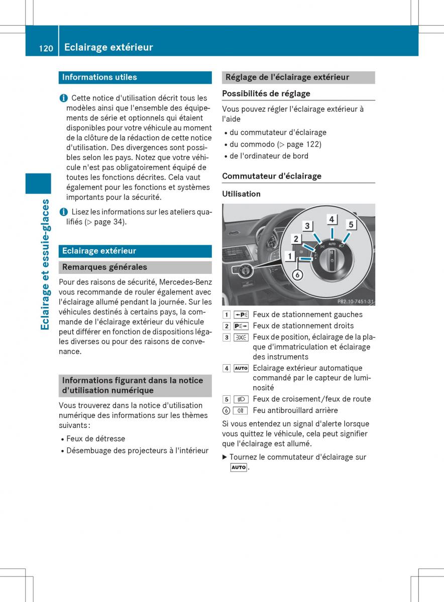 Mercedes Benz GLE Class manuel du proprietaire / page 122