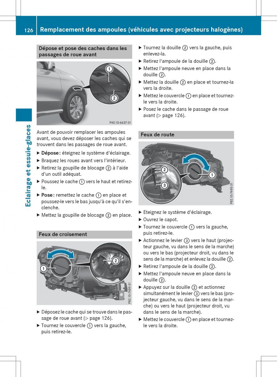 Mercedes Benz GLE Class manuel du proprietaire / page 128