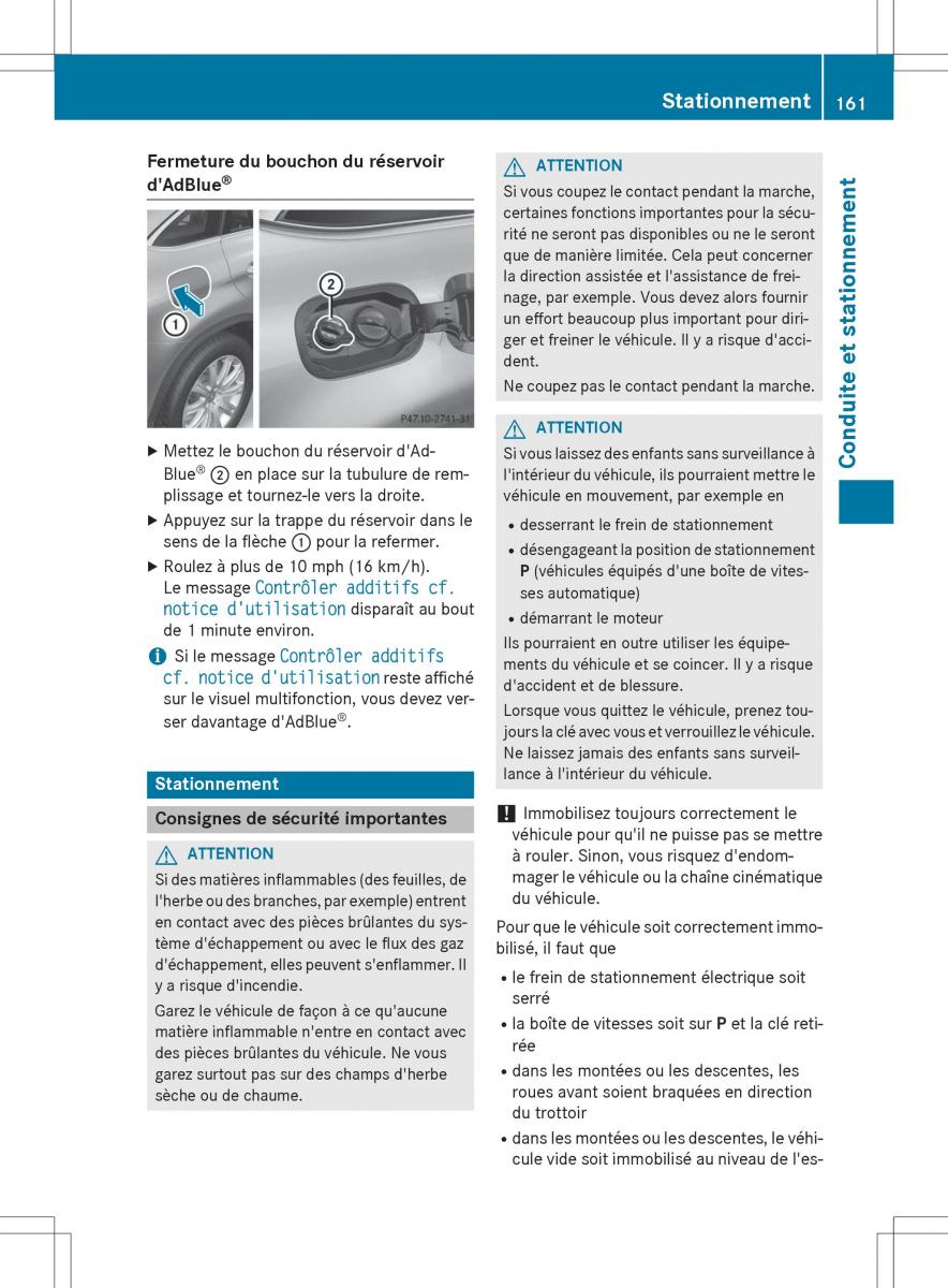 Mercedes Benz GLE Class manuel du proprietaire / page 163