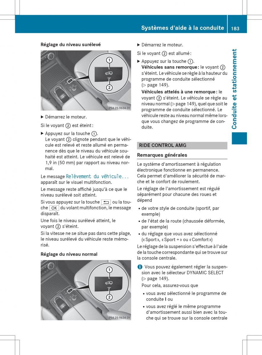 Mercedes Benz GLE Class manuel du proprietaire / page 185