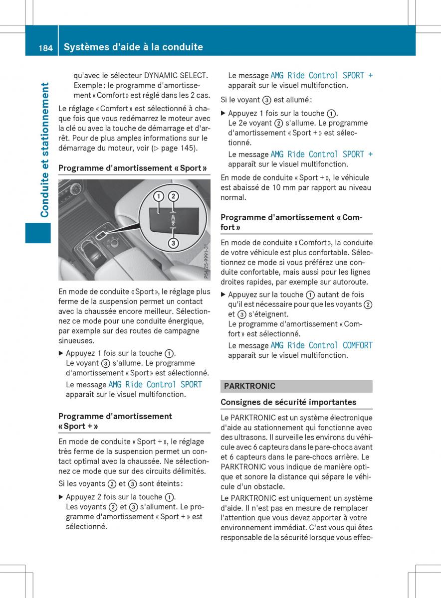 Mercedes Benz GLE Class manuel du proprietaire / page 186