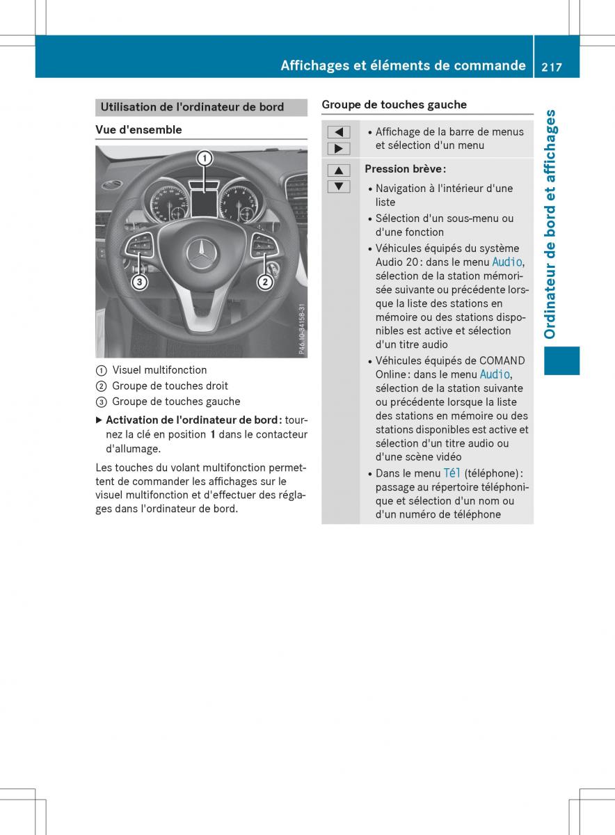 Mercedes Benz GLE Class manuel du proprietaire / page 219