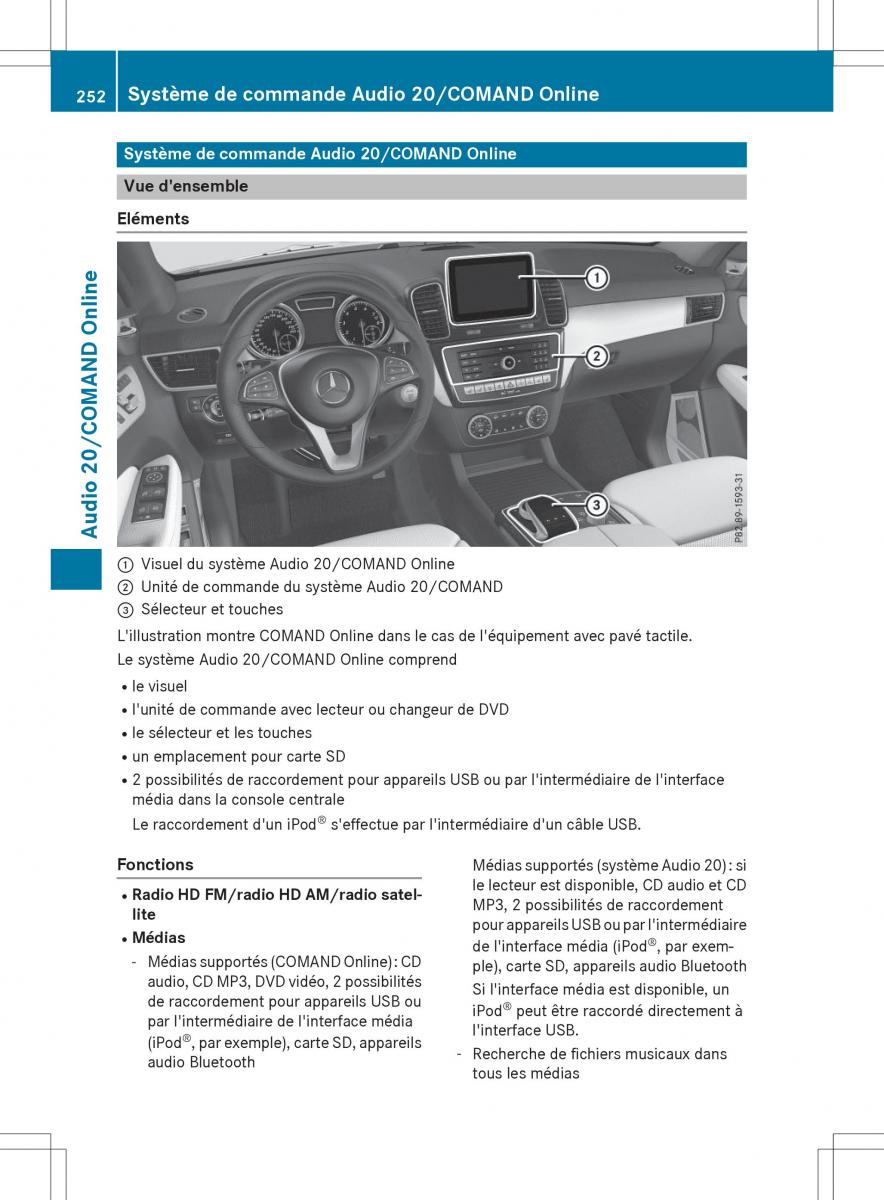 Mercedes Benz GLE Class manuel du proprietaire / page 254