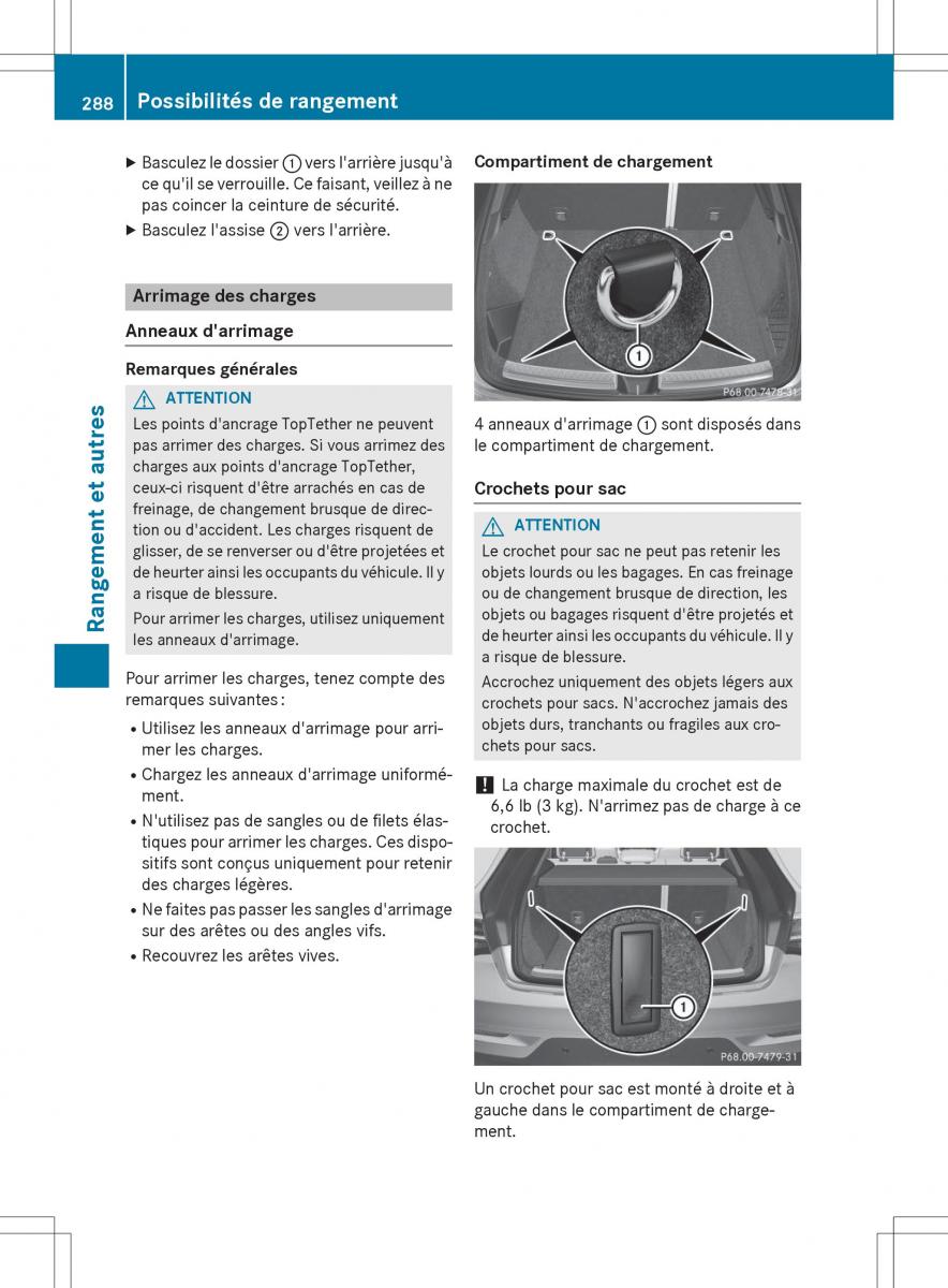 Mercedes Benz GLE Class manuel du proprietaire / page 290