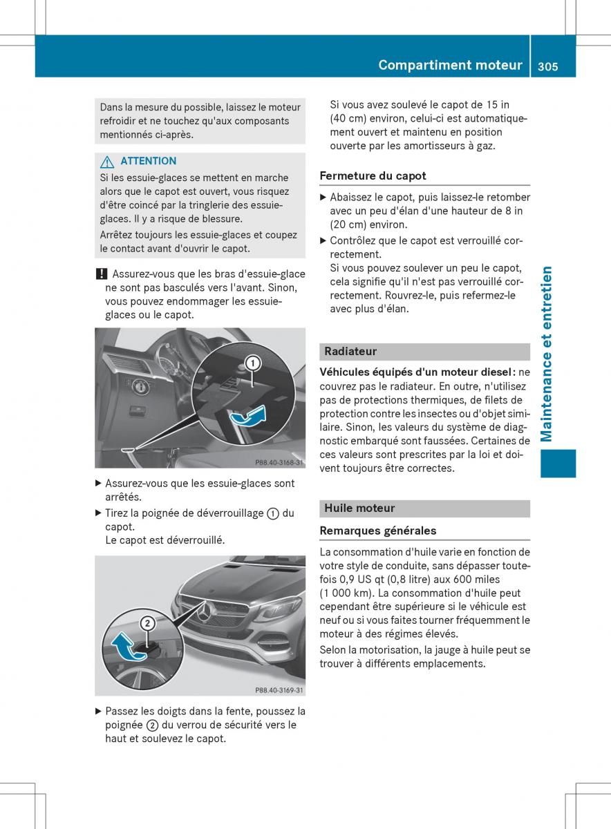 Mercedes Benz GLE Class manuel du proprietaire / page 307