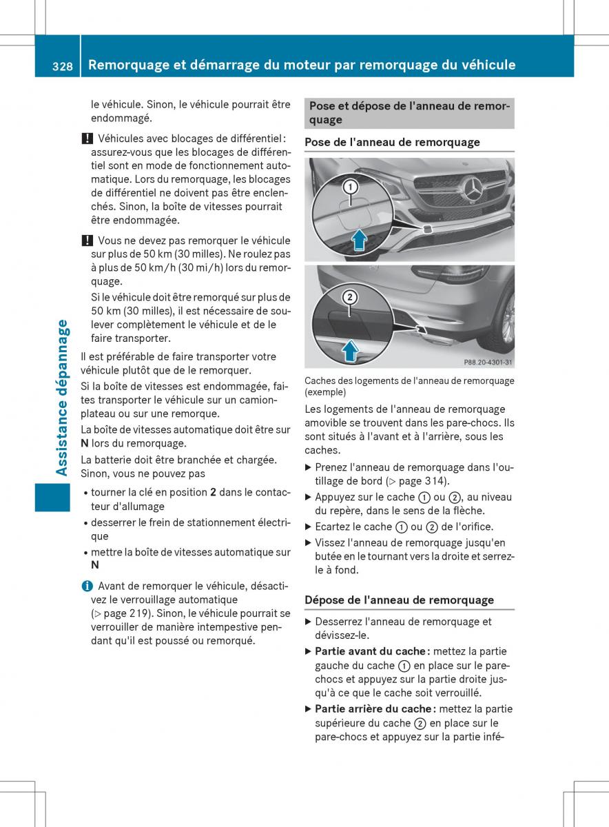 Mercedes Benz GLE Class manuel du proprietaire / page 330