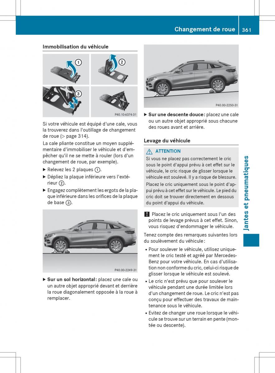 Mercedes Benz GLE Class manuel du proprietaire / page 363