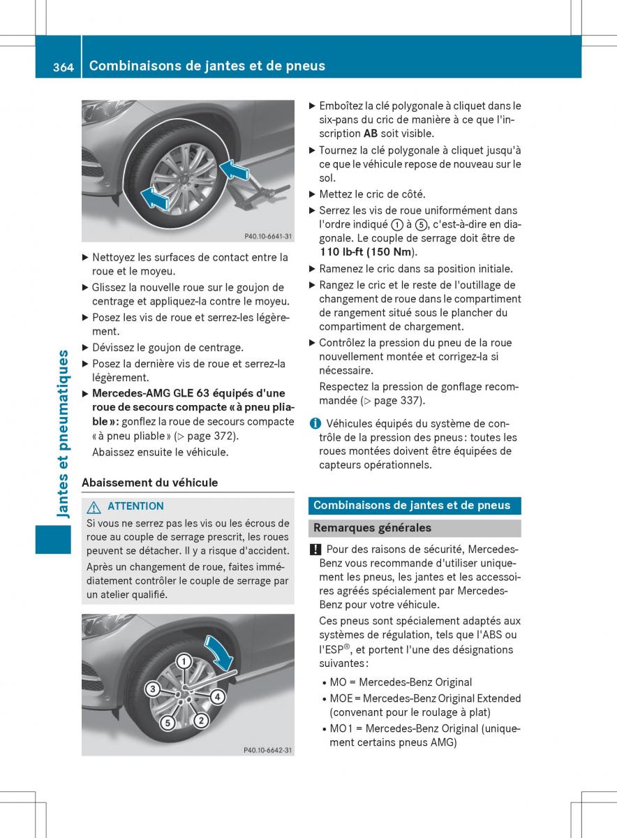 Mercedes Benz GLE Class manuel du proprietaire / page 366