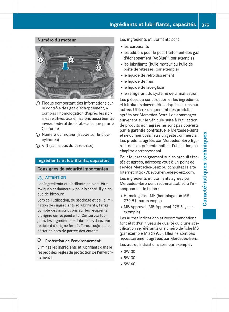 Mercedes Benz GLE Class manuel du proprietaire / page 381