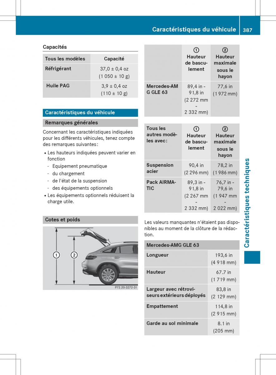 Mercedes Benz GLE Class manuel du proprietaire / page 389