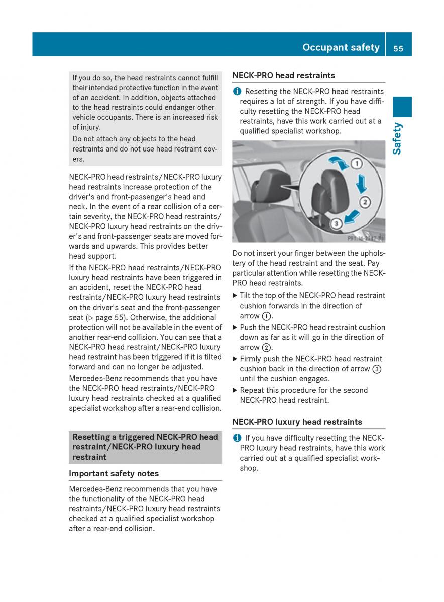 Mercedes Benz GLK Class X204 owners manual / page 57