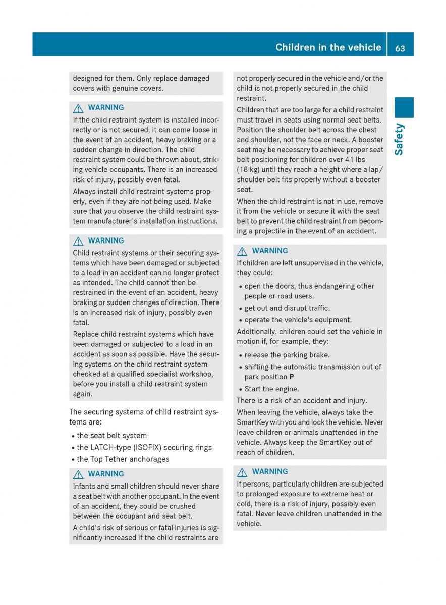 Mercedes Benz GLK Class X204 owners manual / page 65