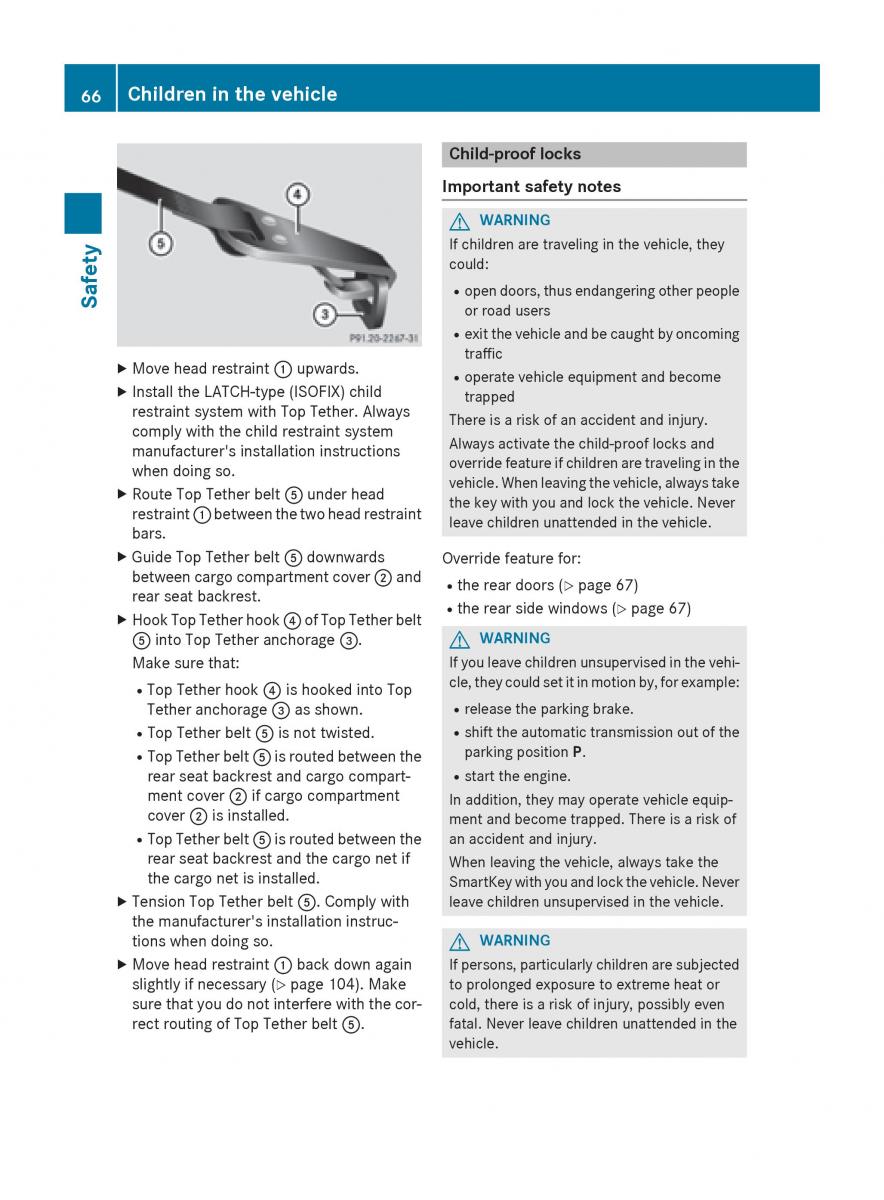 Mercedes Benz GLK Class X204 owners manual / page 68