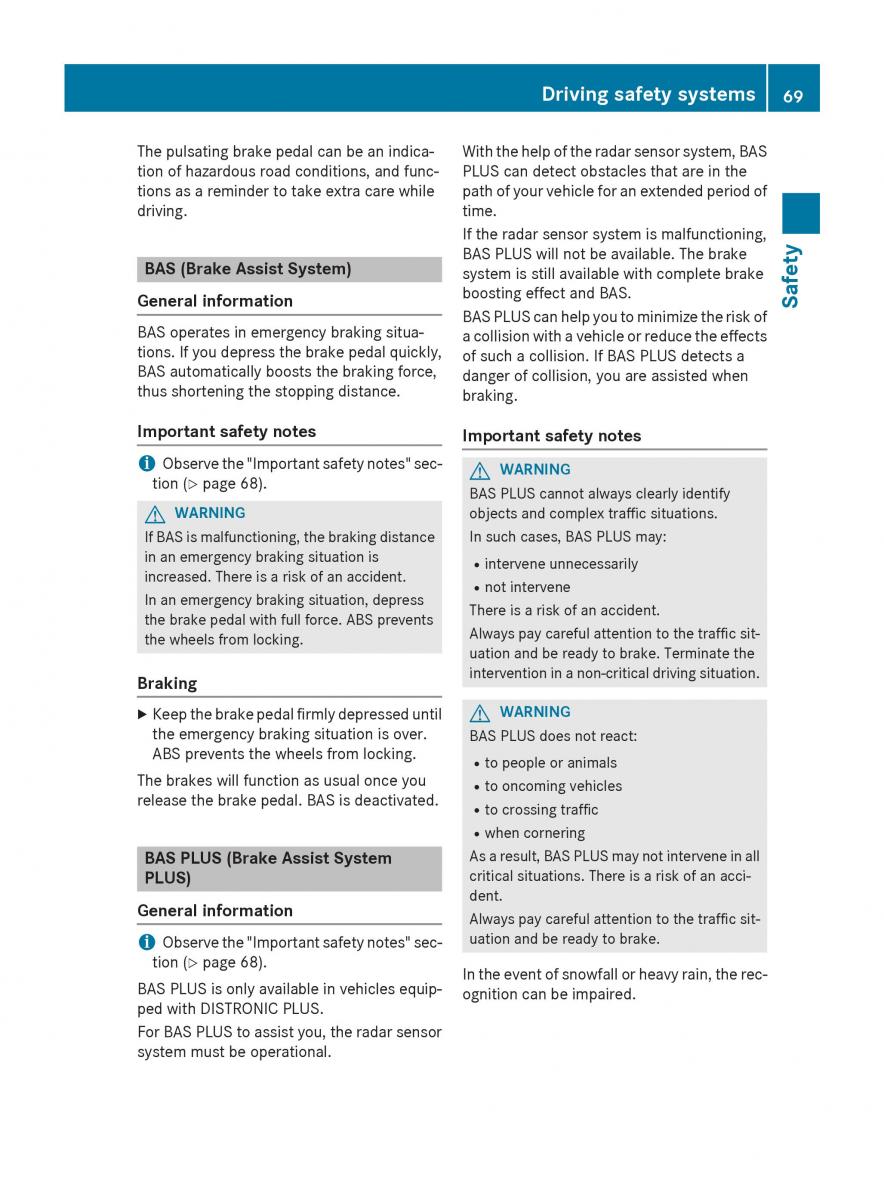 Mercedes Benz GLK Class X204 owners manual / page 71