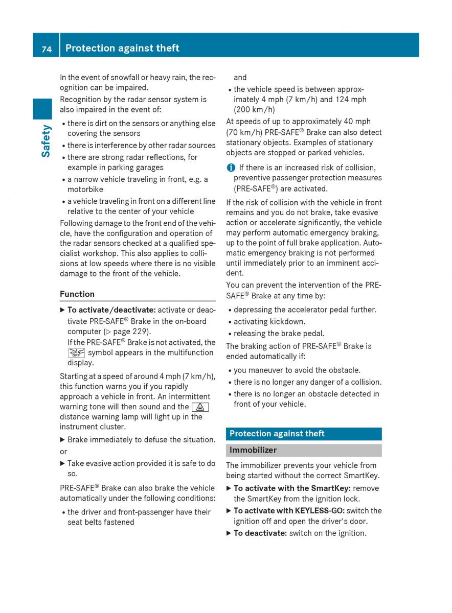 Mercedes Benz GLK Class X204 owners manual / page 76