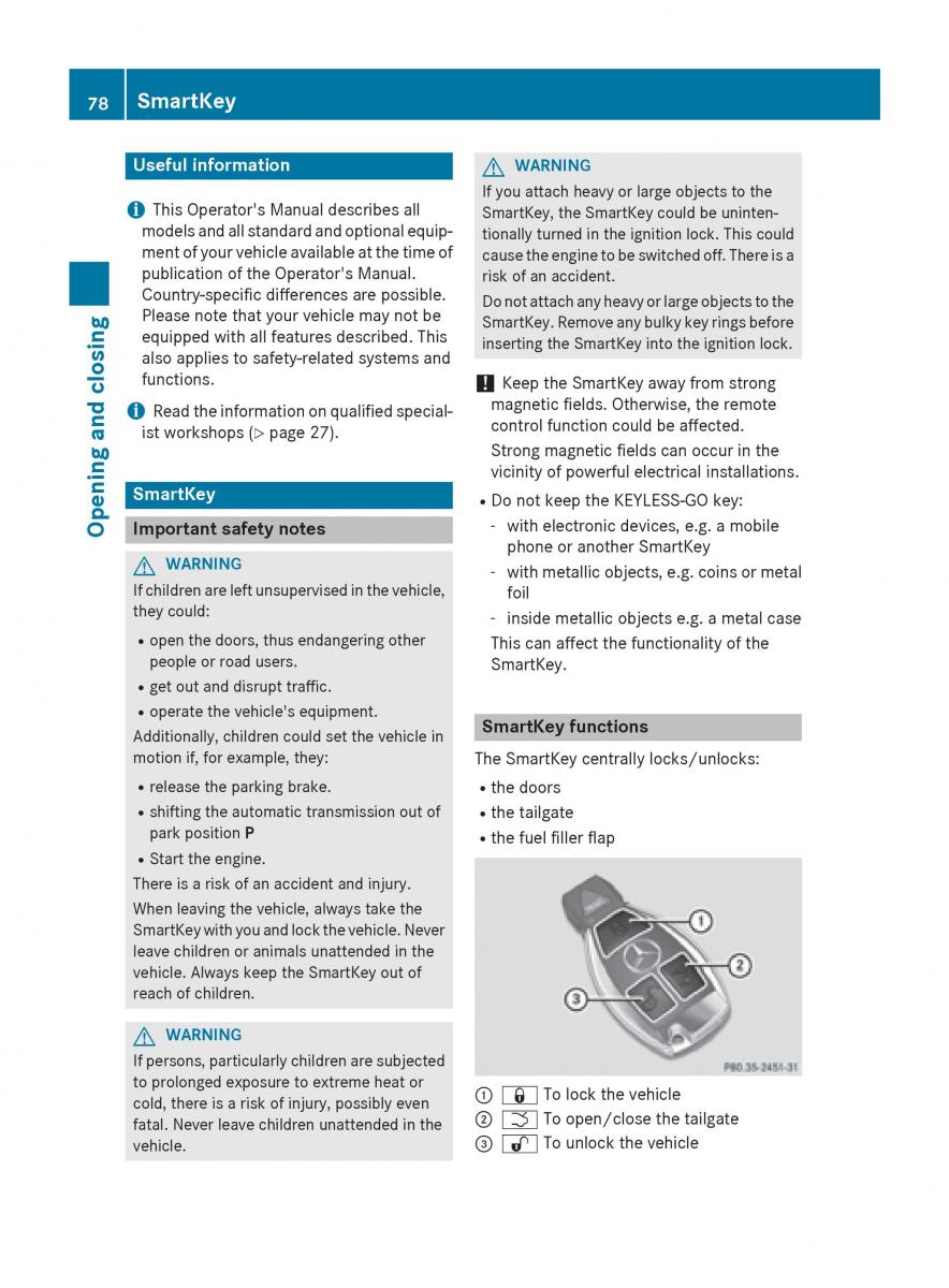 Mercedes Benz GLK Class X204 owners manual / page 80