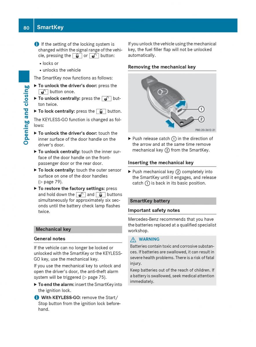 Mercedes Benz GLK Class X204 owners manual / page 82