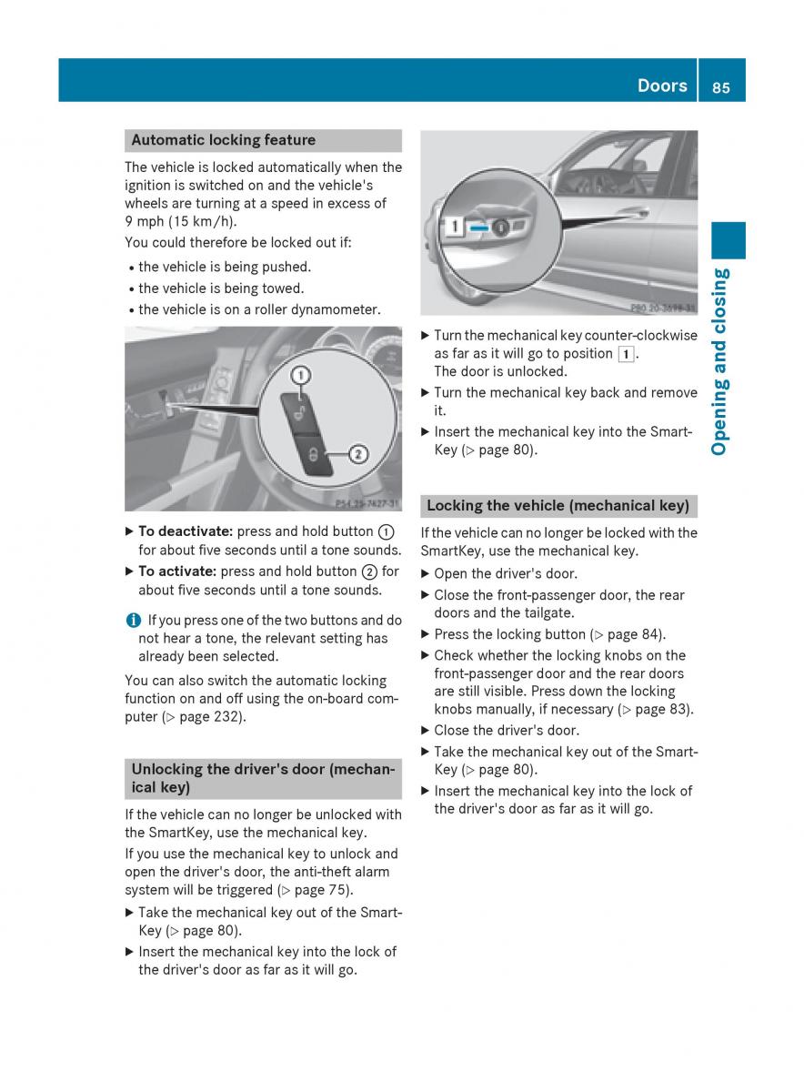 Mercedes Benz GLK Class X204 owners manual / page 87