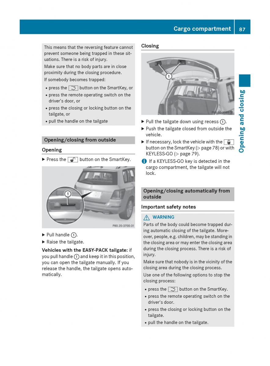 Mercedes Benz GLK Class X204 owners manual / page 89