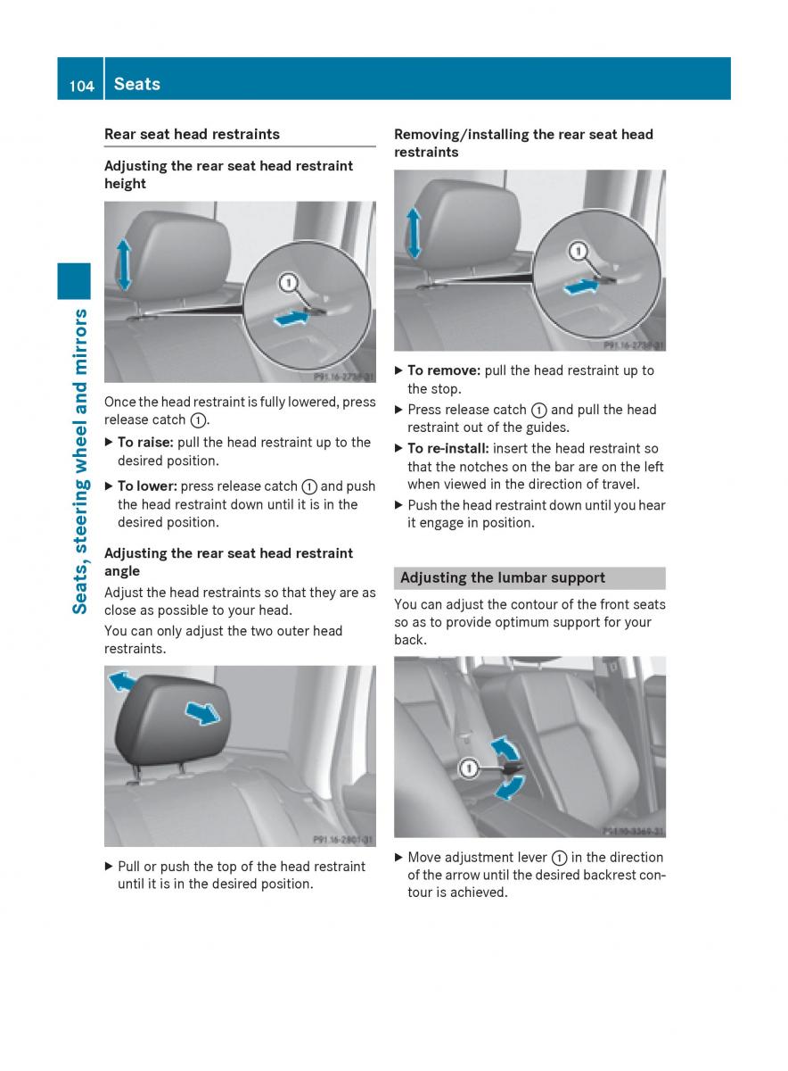 Mercedes Benz GLK Class X204 owners manual / page 106