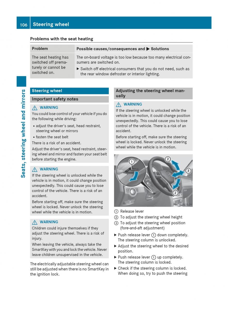 Mercedes Benz GLK Class X204 owners manual / page 108