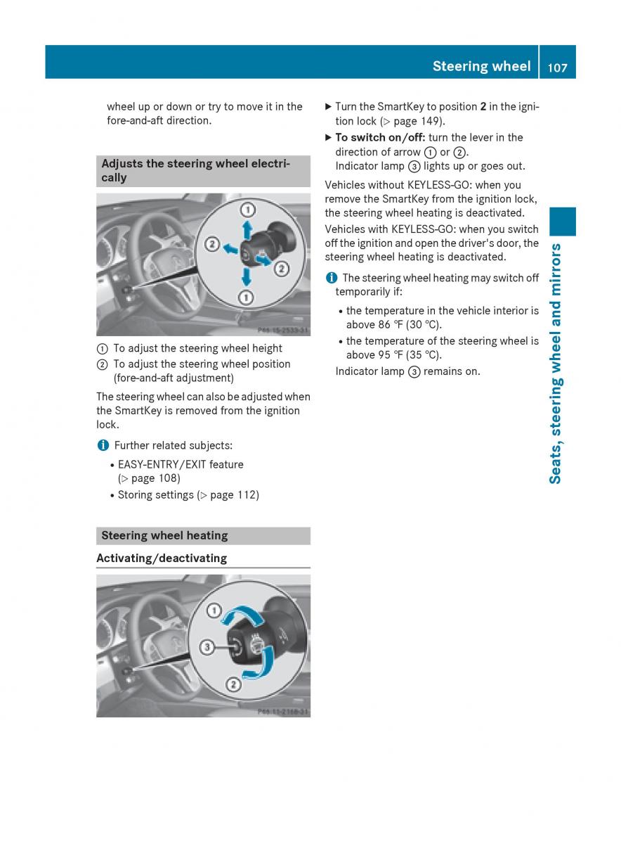 Mercedes Benz GLK Class X204 owners manual / page 109