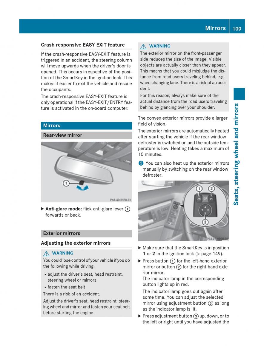 Mercedes Benz GLK Class X204 owners manual / page 111