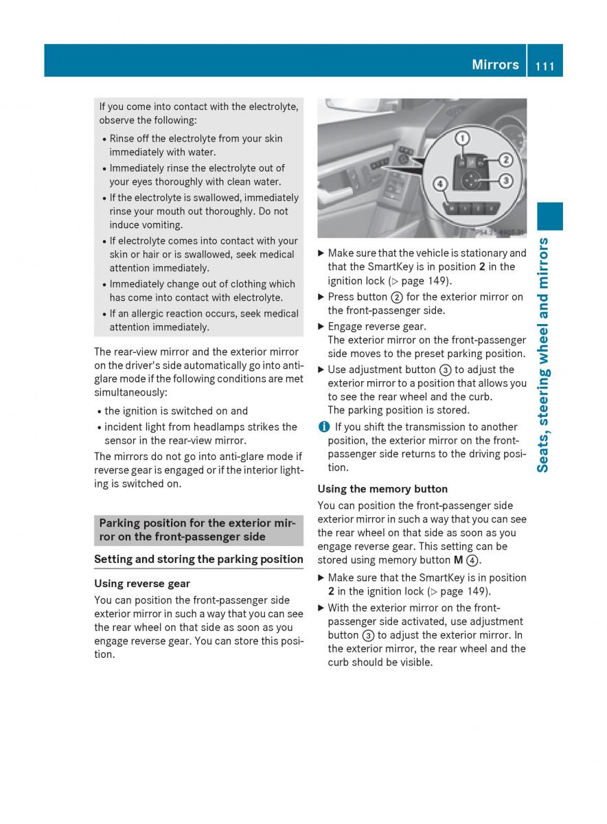 Mercedes Benz GLK Class X204 owners manual / page 113