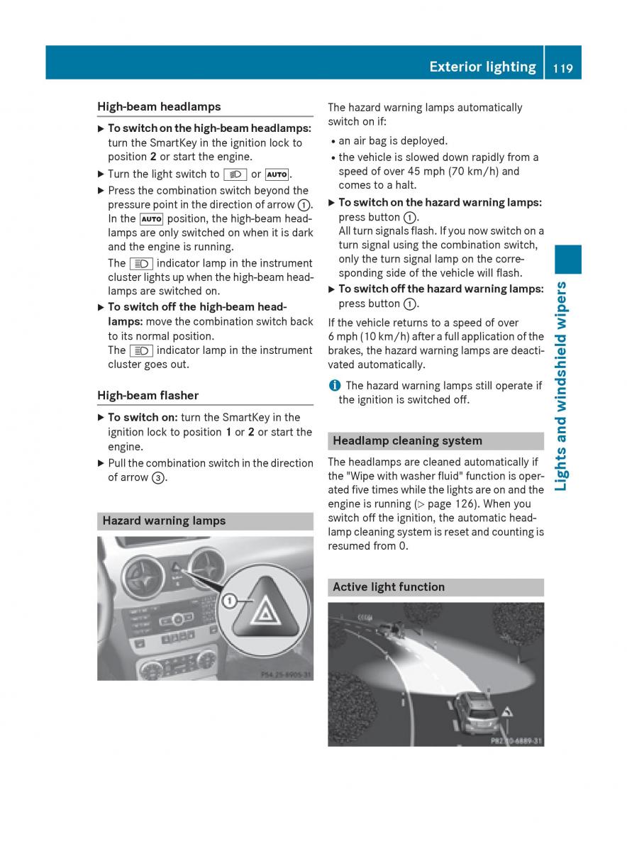 Mercedes Benz GLK Class X204 owners manual / page 121