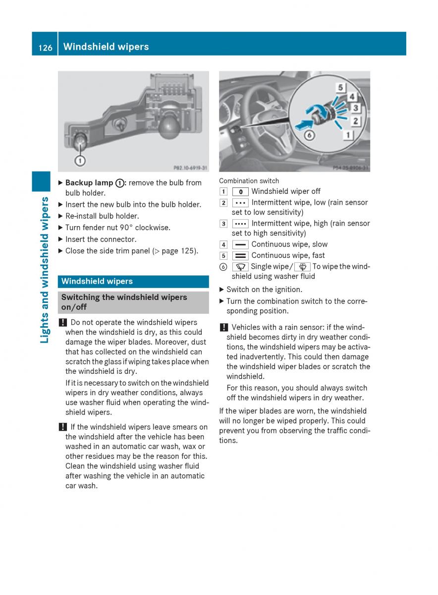 Mercedes Benz GLK Class X204 owners manual / page 128