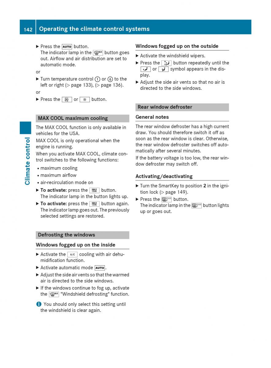 Mercedes Benz GLK Class X204 owners manual / page 144