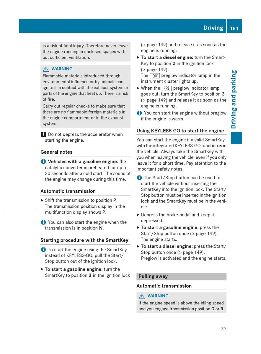 Mercedes Benz GLK Class X204 owners manual / page 153