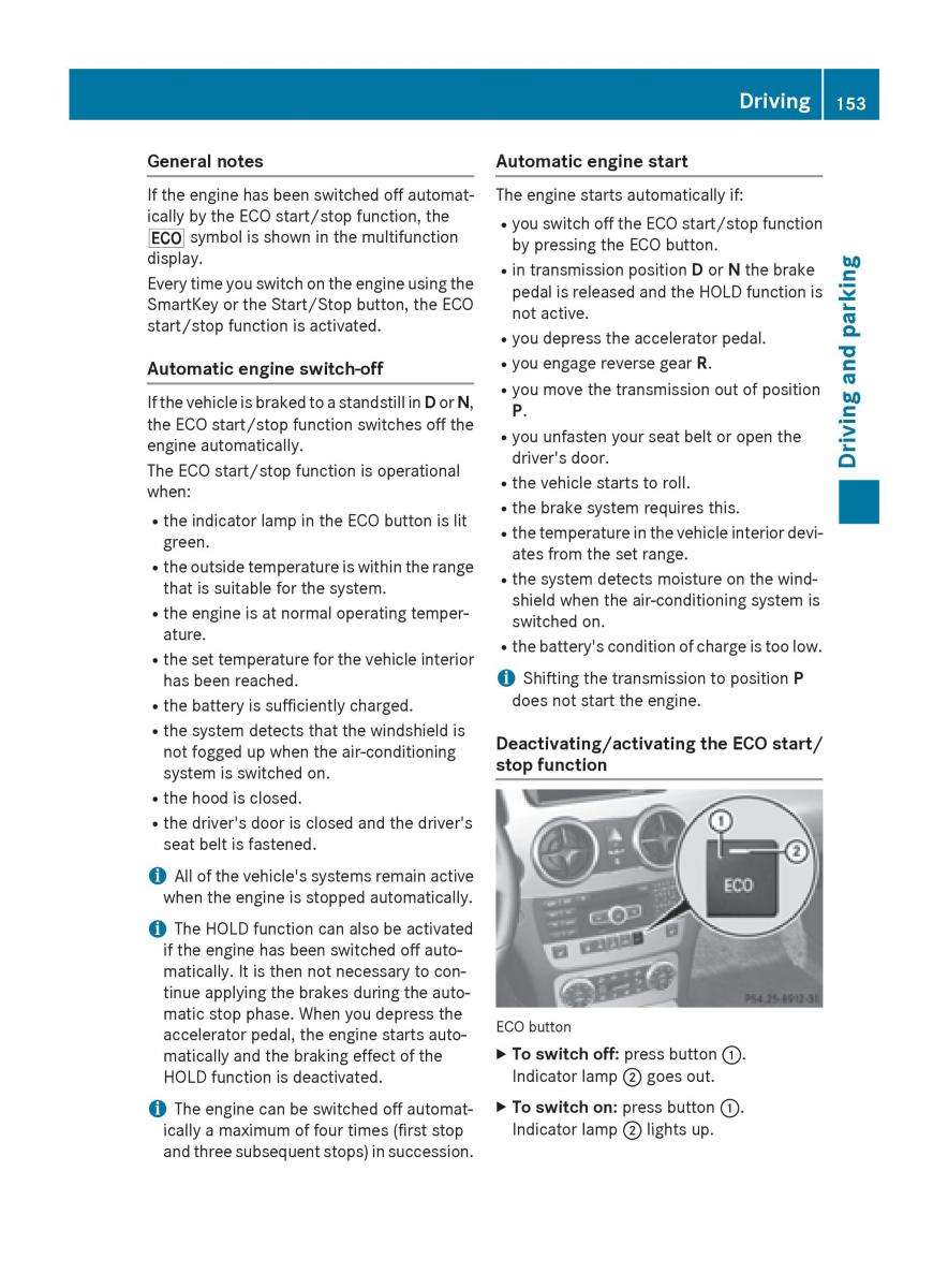 Mercedes Benz GLK Class X204 owners manual / page 155