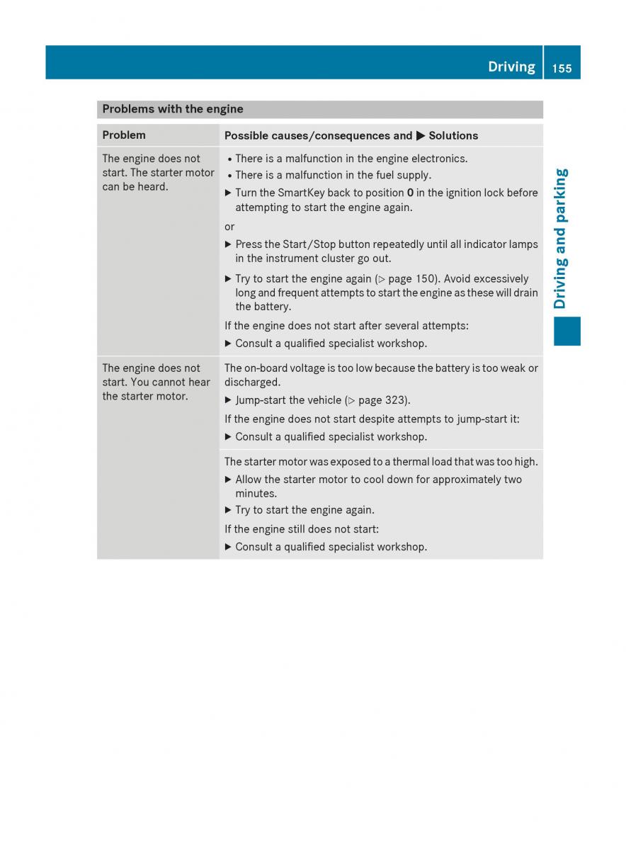 Mercedes Benz GLK Class X204 owners manual / page 157