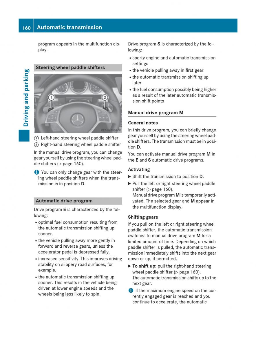 Mercedes Benz GLK Class X204 owners manual / page 162