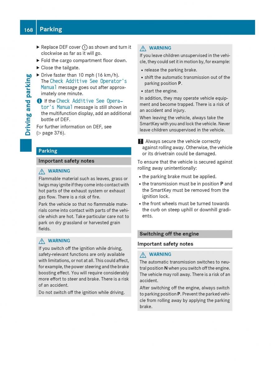 Mercedes Benz GLK Class X204 owners manual / page 170