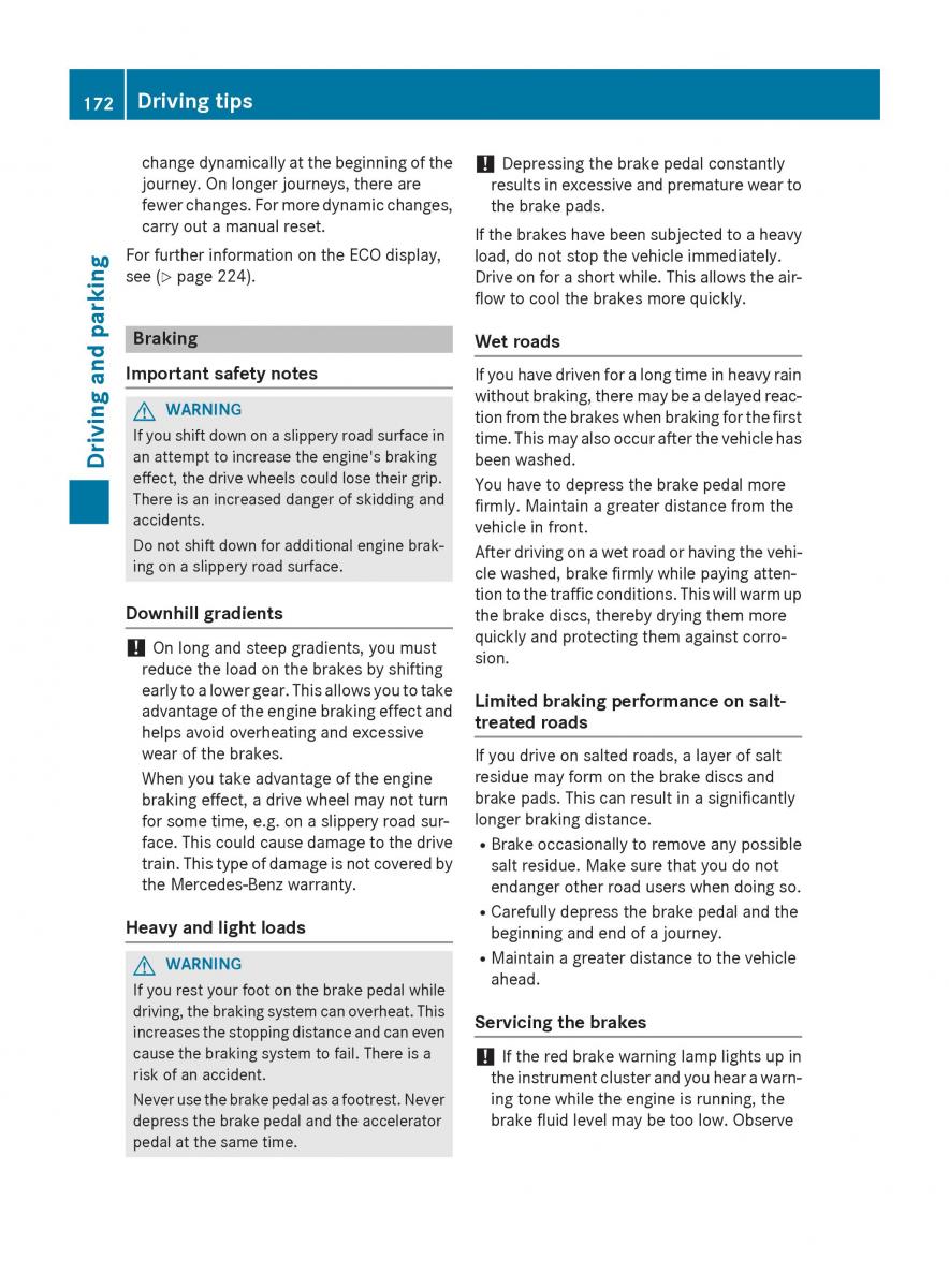 Mercedes Benz GLK Class X204 owners manual / page 174