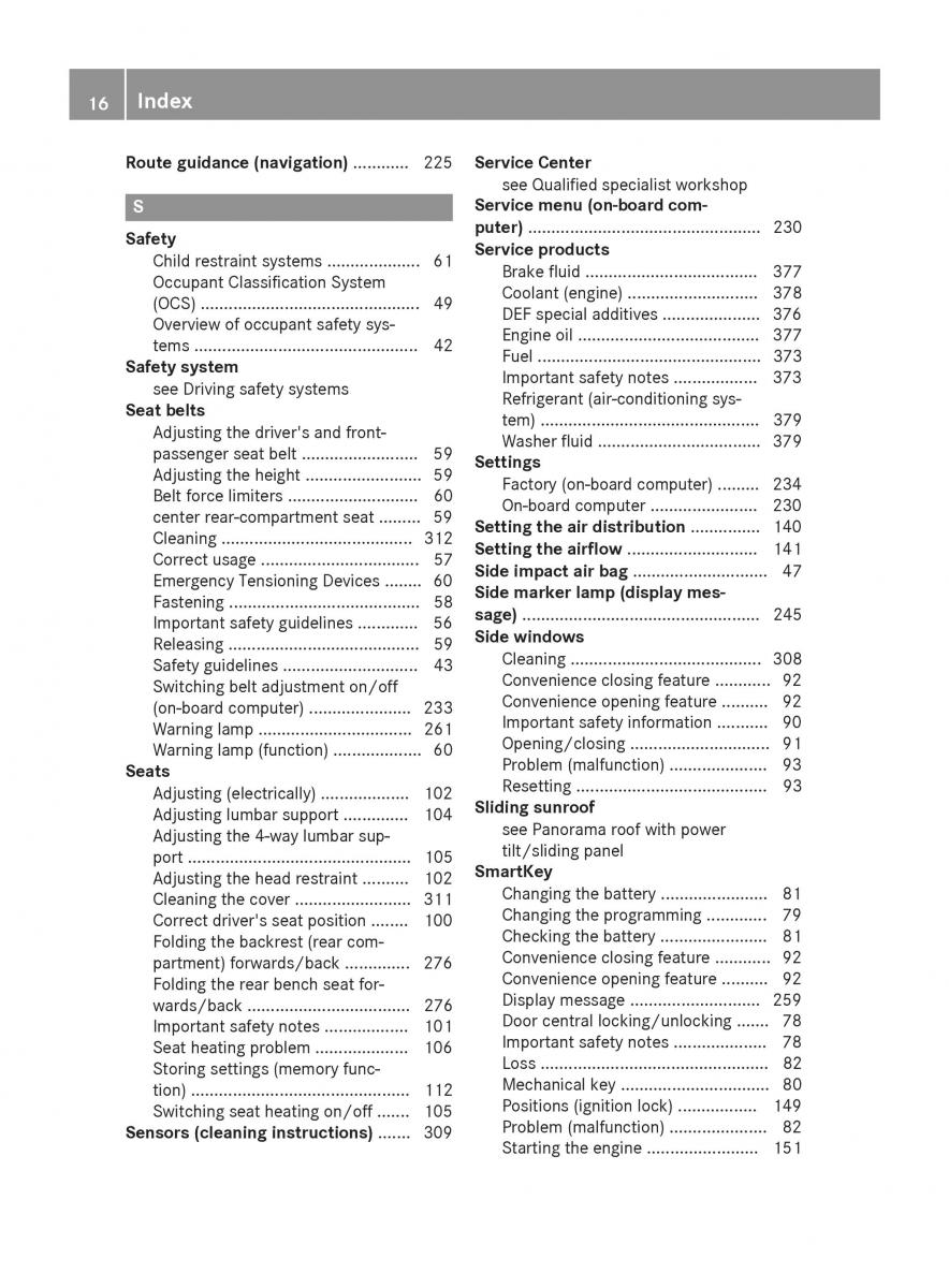 Mercedes Benz GLK Class X204 owners manual / page 18