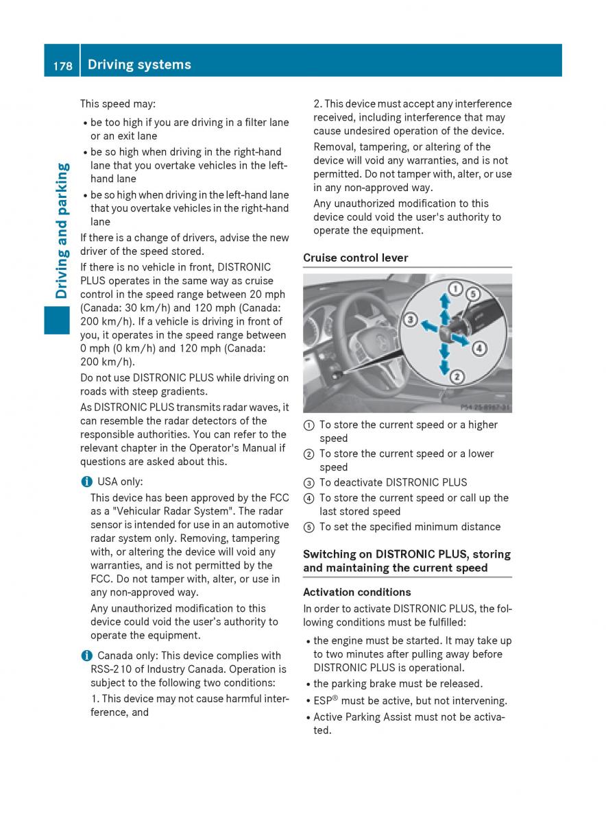 Mercedes Benz GLK Class X204 owners manual / page 180