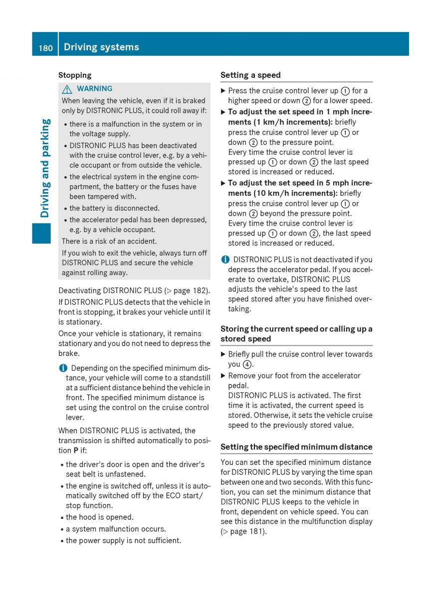 Mercedes Benz GLK Class X204 owners manual / page 182