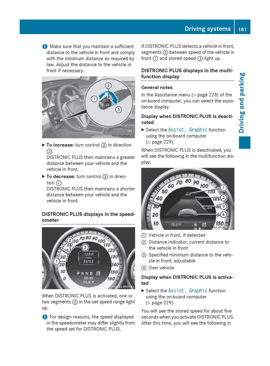 Mercedes Benz GLK Class X204 owners manual / page 183