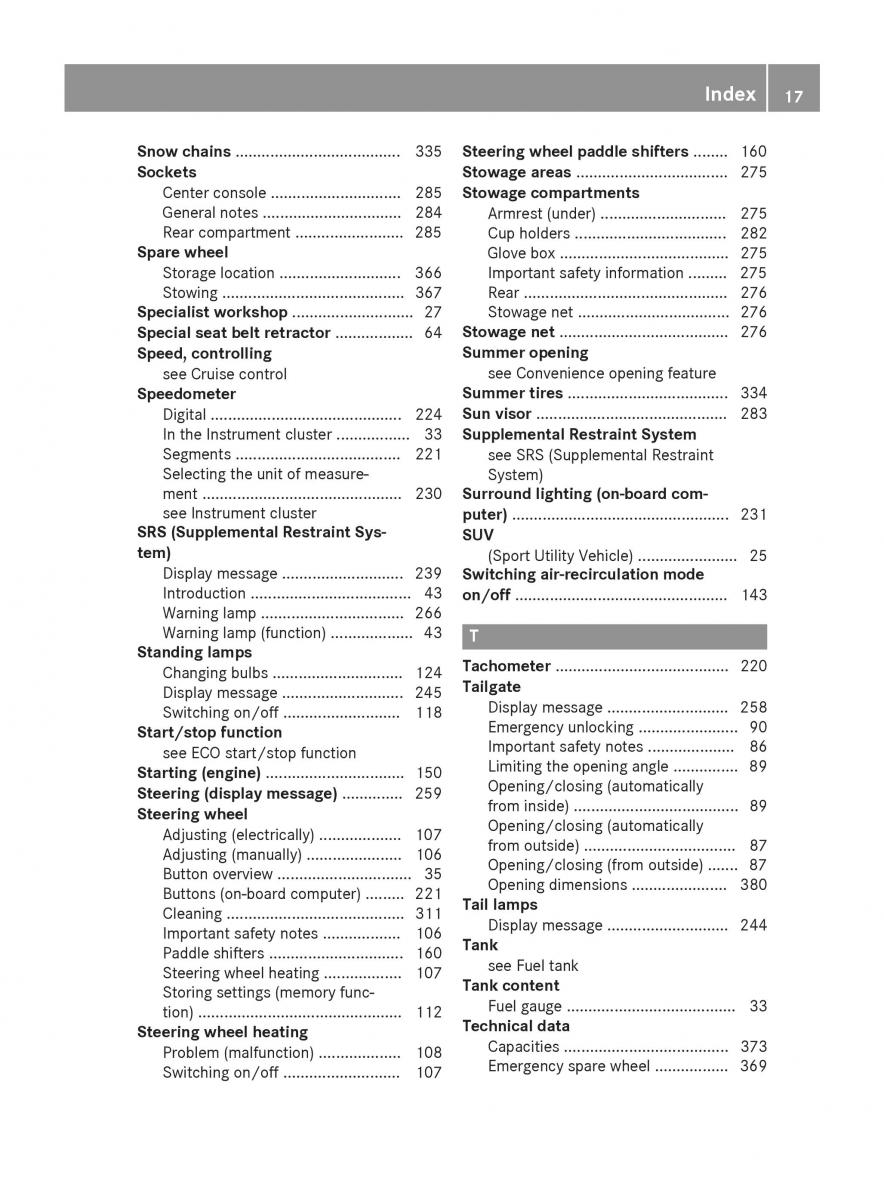 Mercedes Benz GLK Class X204 owners manual / page 19